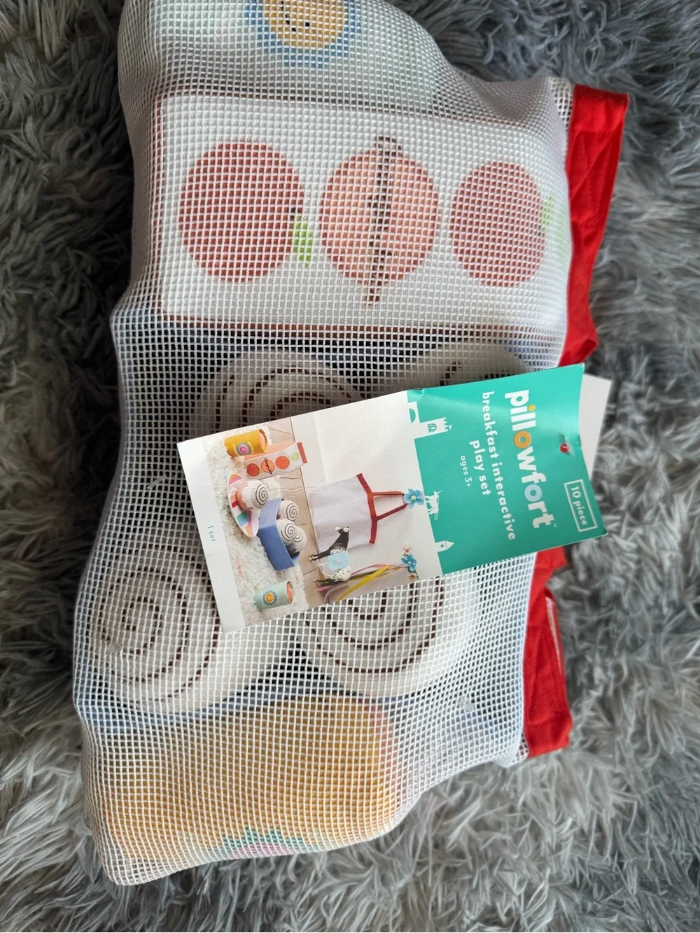 Pillowfort Teal, White & Red Breakfast Interactive Play Set